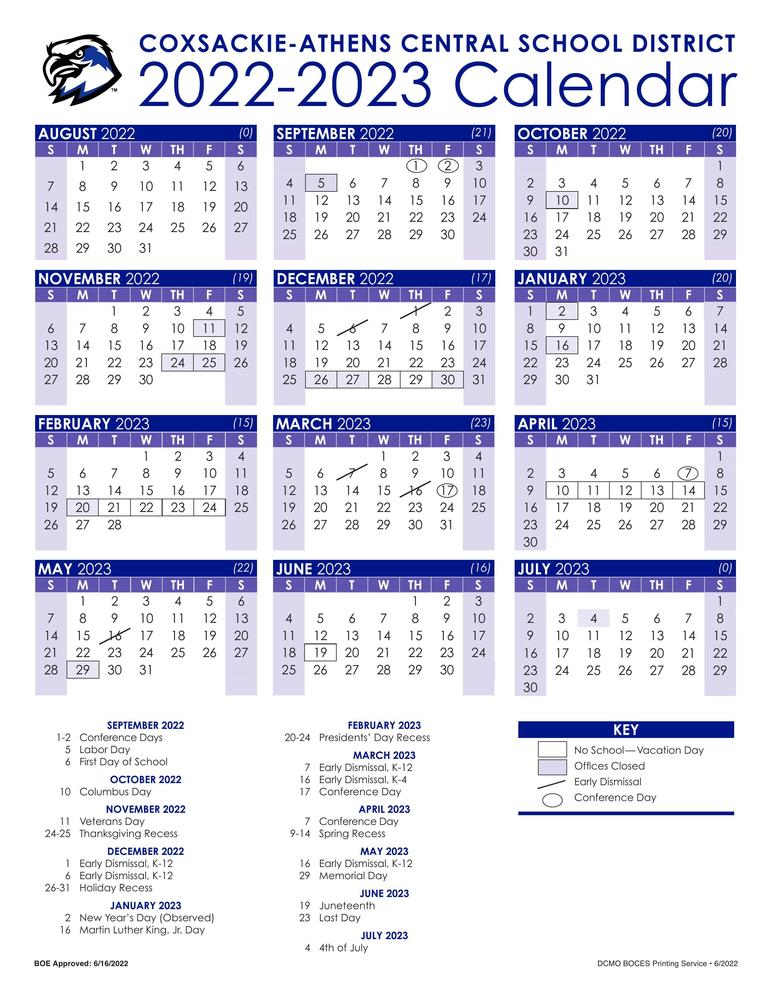 2022-23 Instructional Calendar