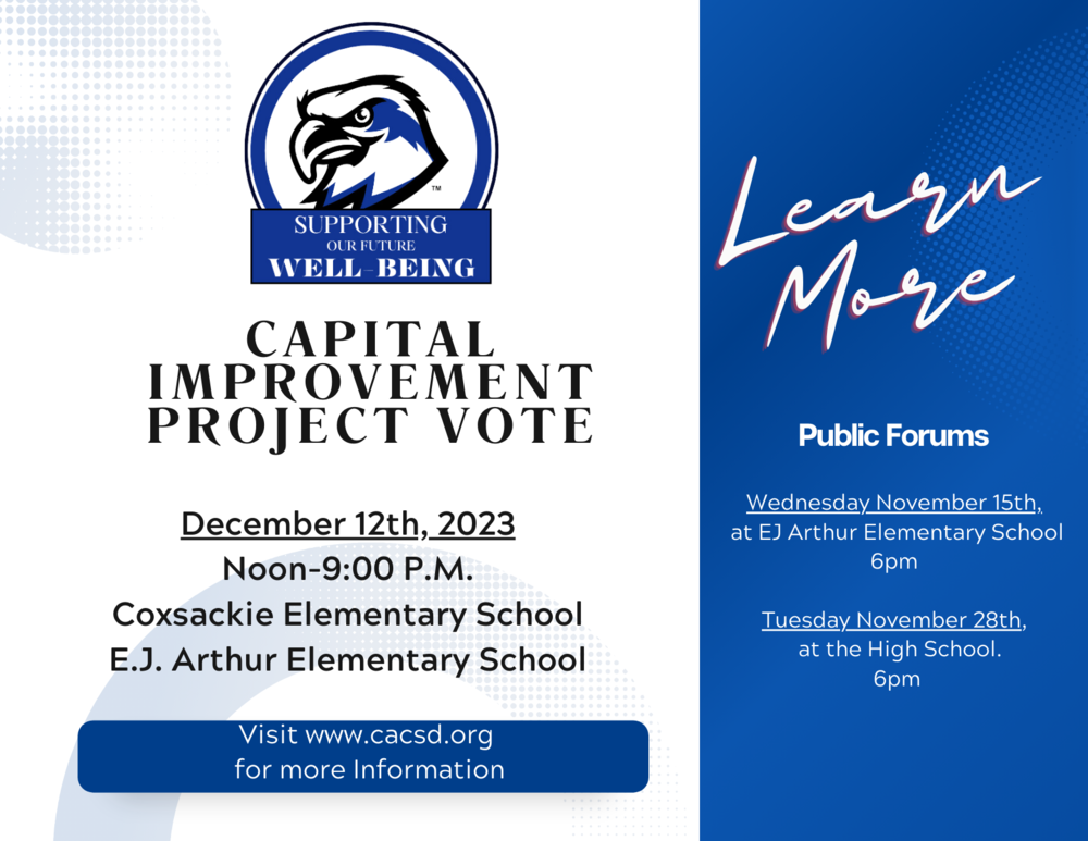 Capital Project Vote Coxsackie Athens Central School District Capital Project Vote Coxsackie Athens Central School District